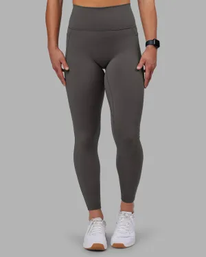 Dance Practice Loose Fit Fusion Ultra High-Rise Full Length Legging Pockets - Dark Storm