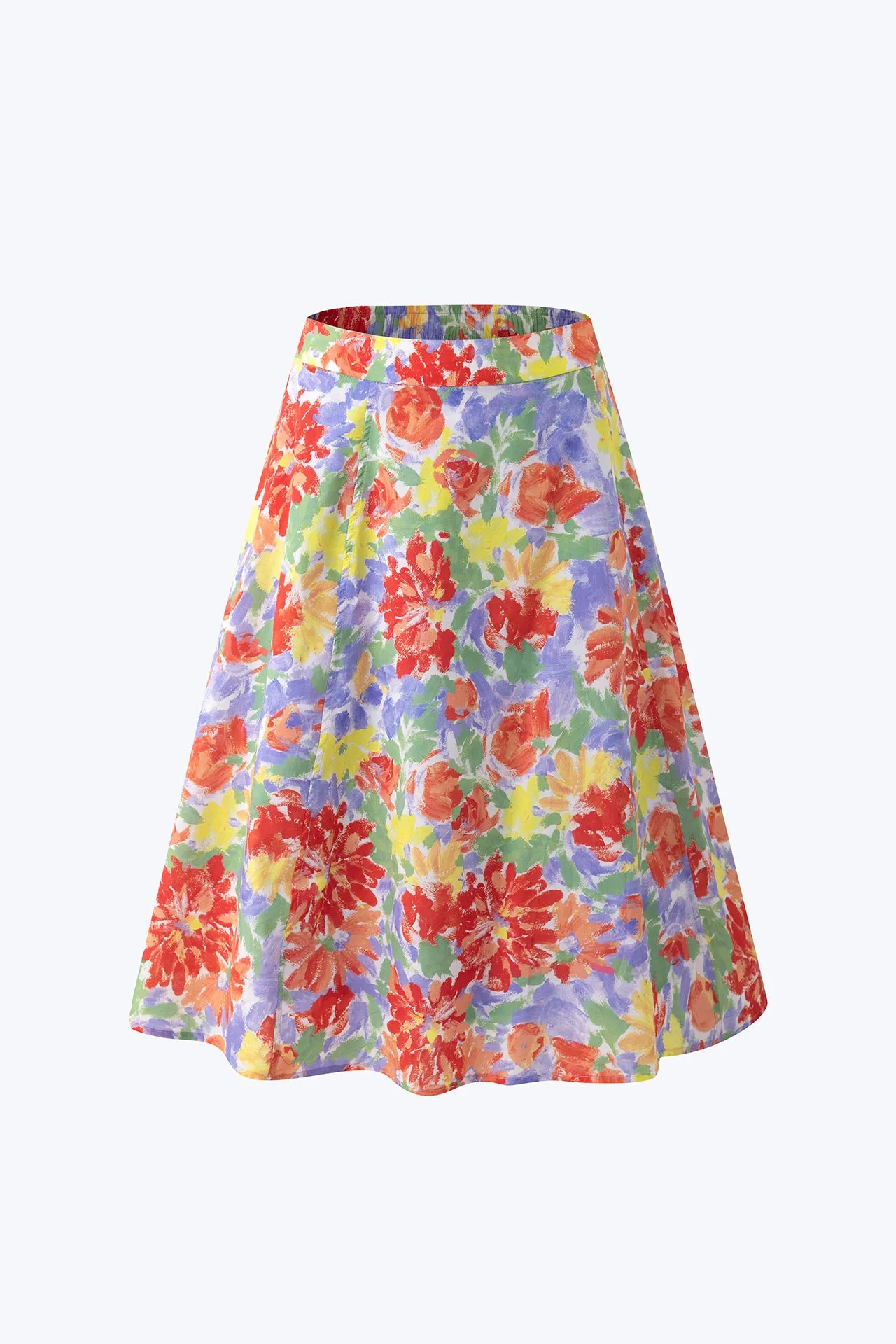 Utility Look Floral Gathered Skirt - Mixed Florals [AT]