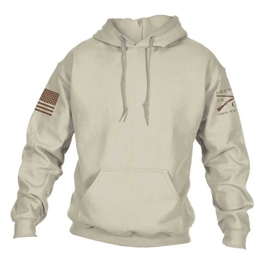 Basic Hoodie - Sand Embroidered Logo