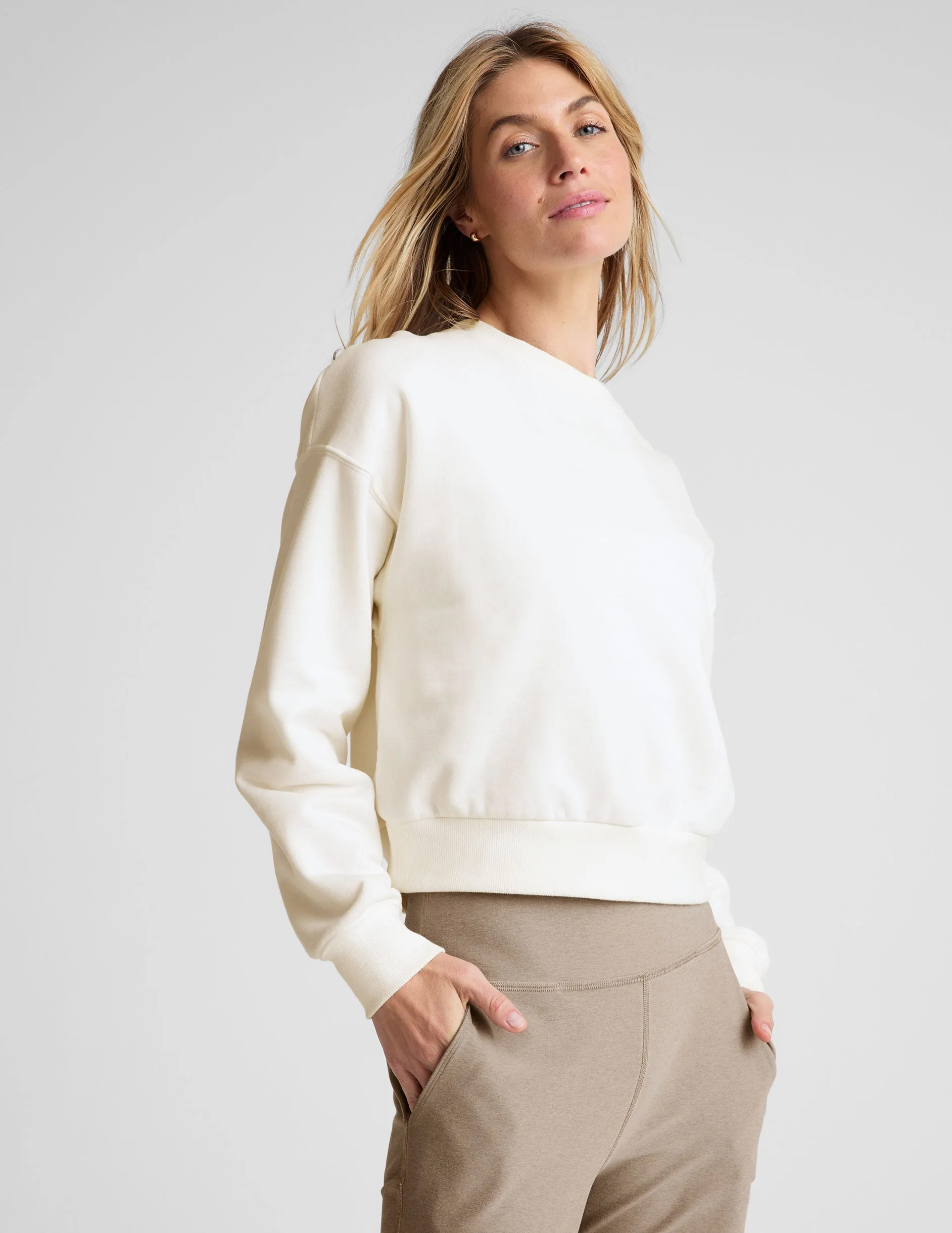 product weekend wearability Summer LuxeFleece Crewneck Sweatshirt