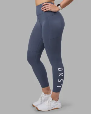 Rep Ultra High-Rise 7/8 Legging Pockets - Night Shadow-White Neutral Wear