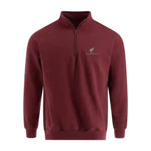 Ford Bronco Mens Maroon Quarter Zip Sweatshirt product herringbone texture Suede