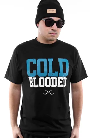 Cold Blooded II (Men's Black Tee) MinimalistDesign Thermal Regulation Fabric