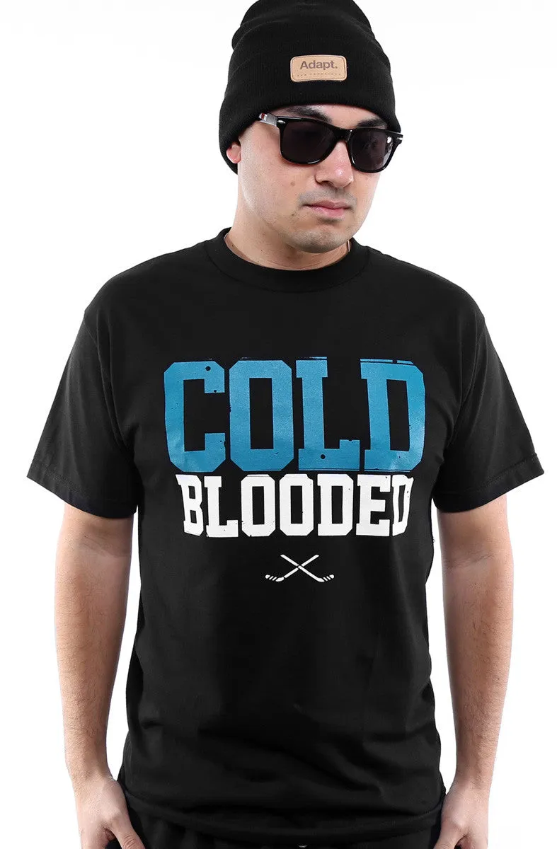 Cold Blooded II (Men's Black Tee) MinimalistDesign Thermal Regulation Fabric
