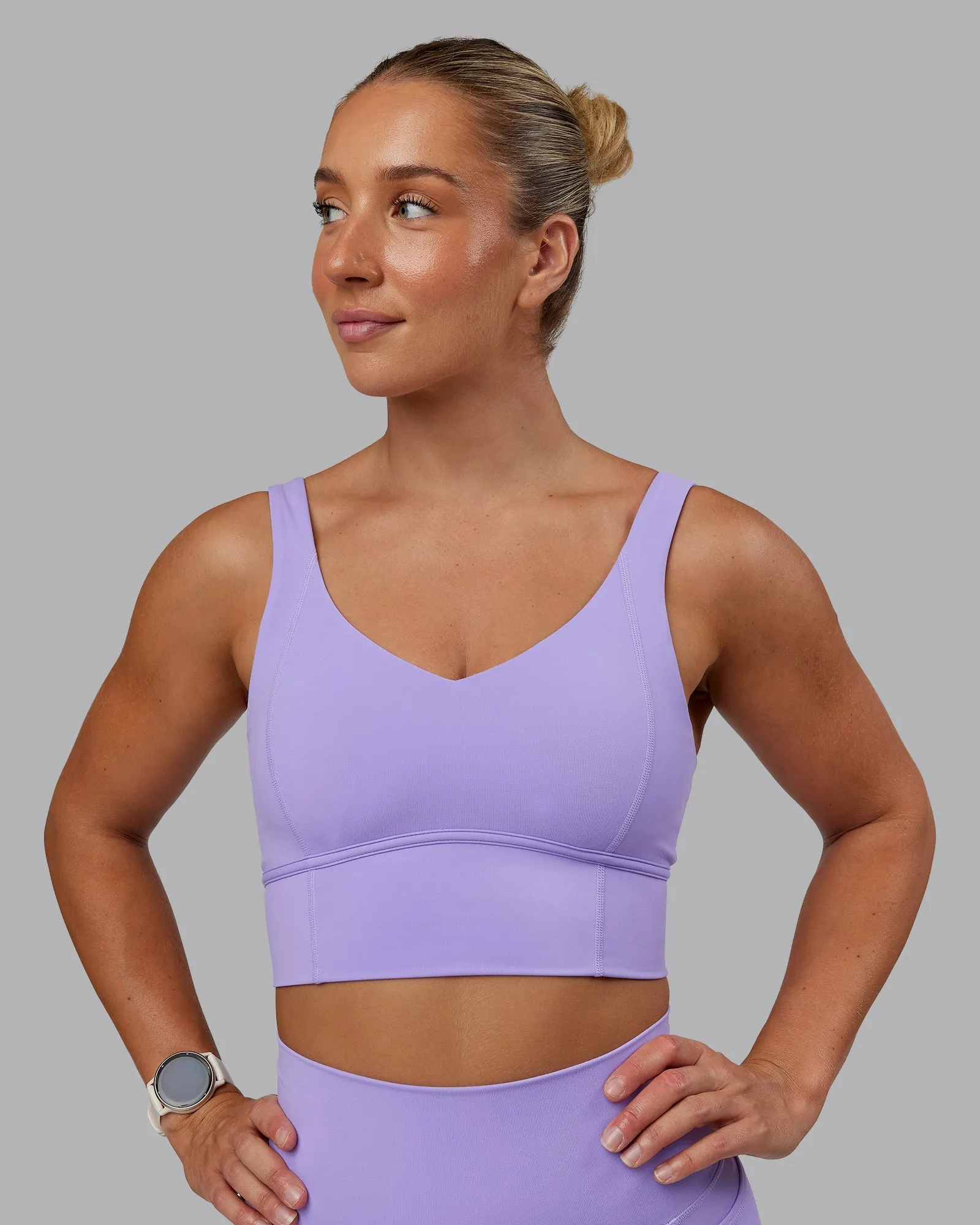 Function Longline Sports Bra - Violet Ray Floral activewear
