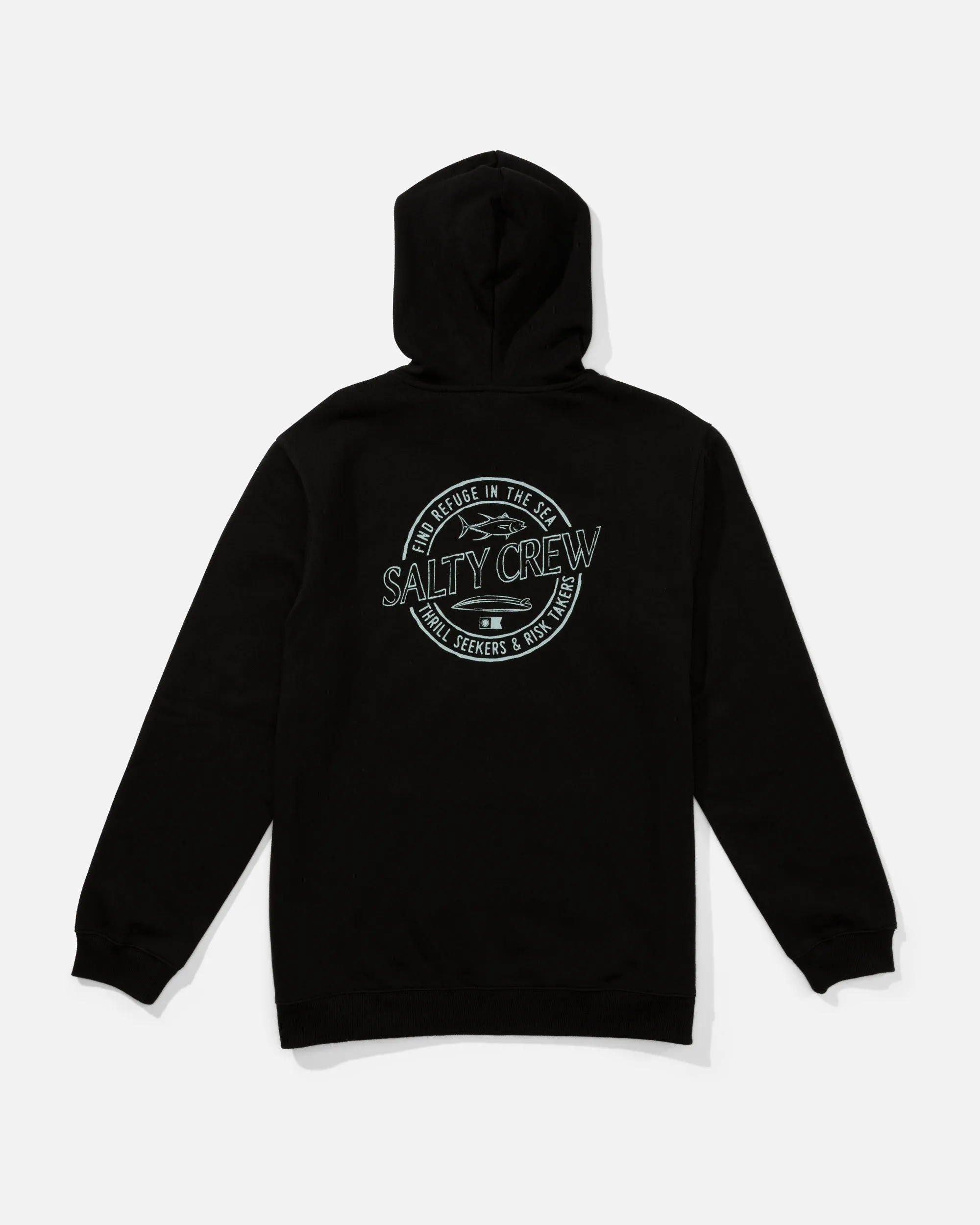 Skewed Zip Fleece Hoodie - Black product checkered classicism Effortless Hoodie