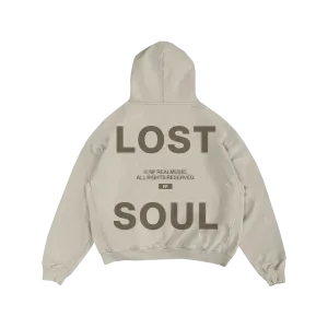 Premium Heavyweight Ivory LOST SOUL Hoodie Flexible Minimal Look