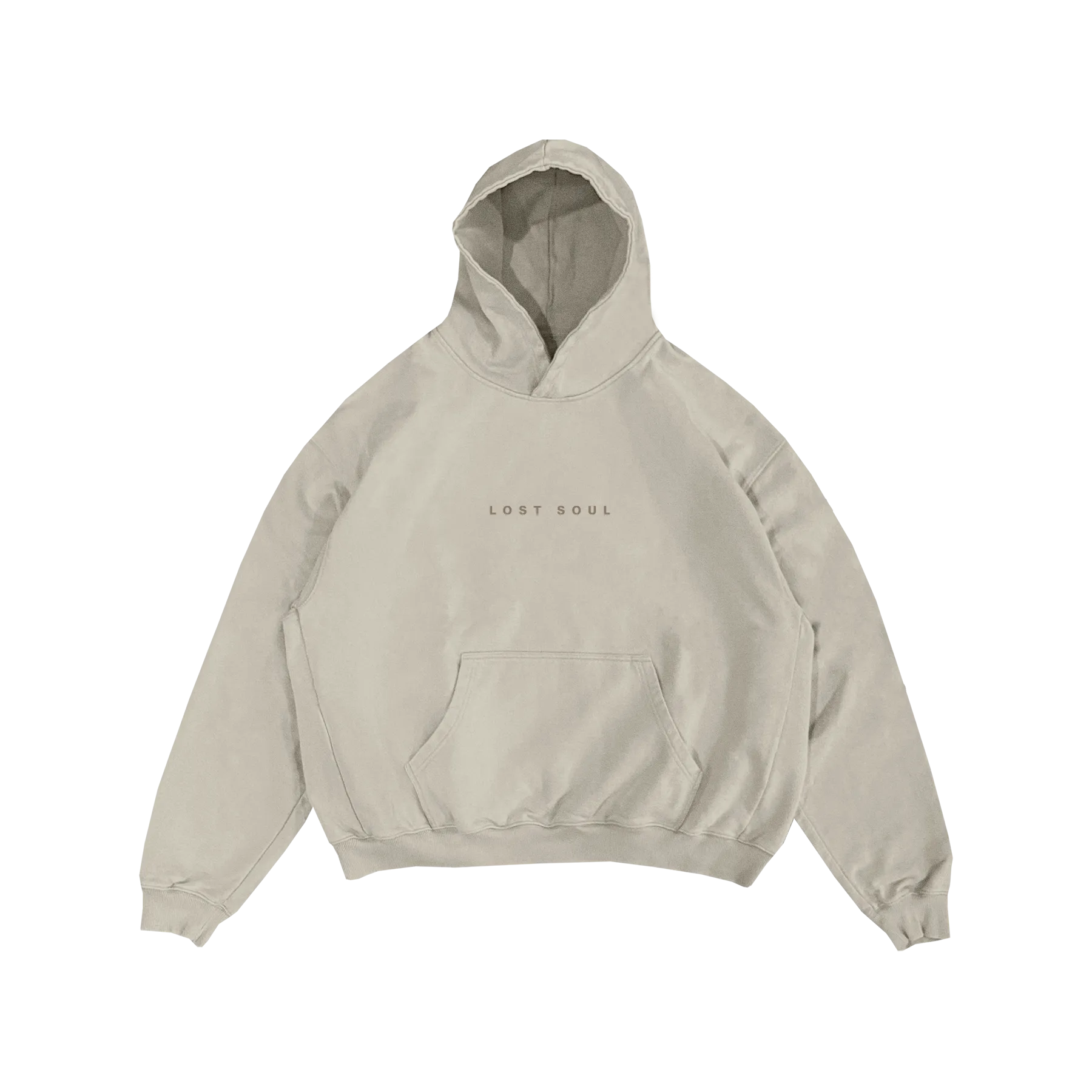 Premium Heavyweight Ivory LOST SOUL Hoodie Weekend Wear
