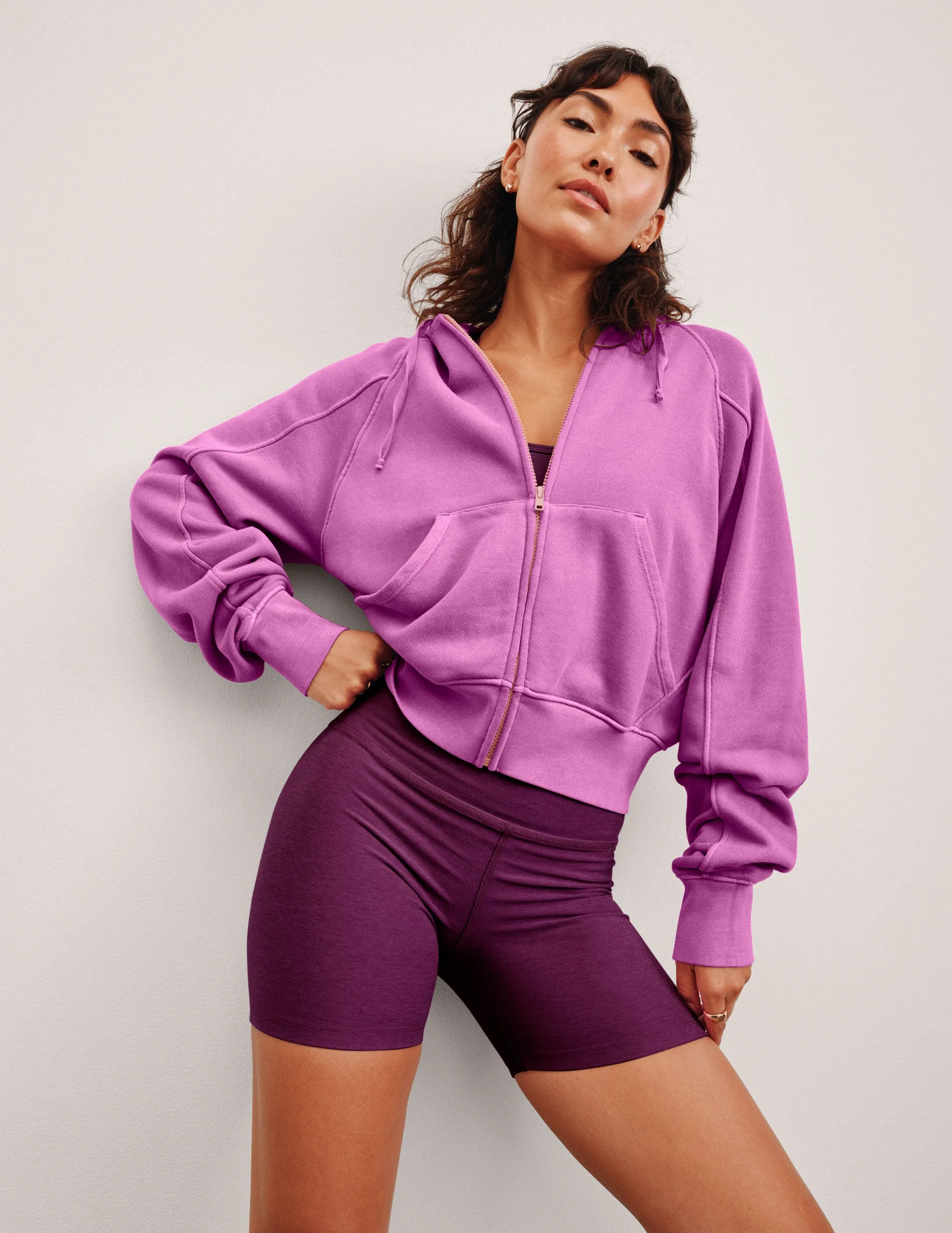 Cali Zip Up Hoodie fringe accents Daily Sporty