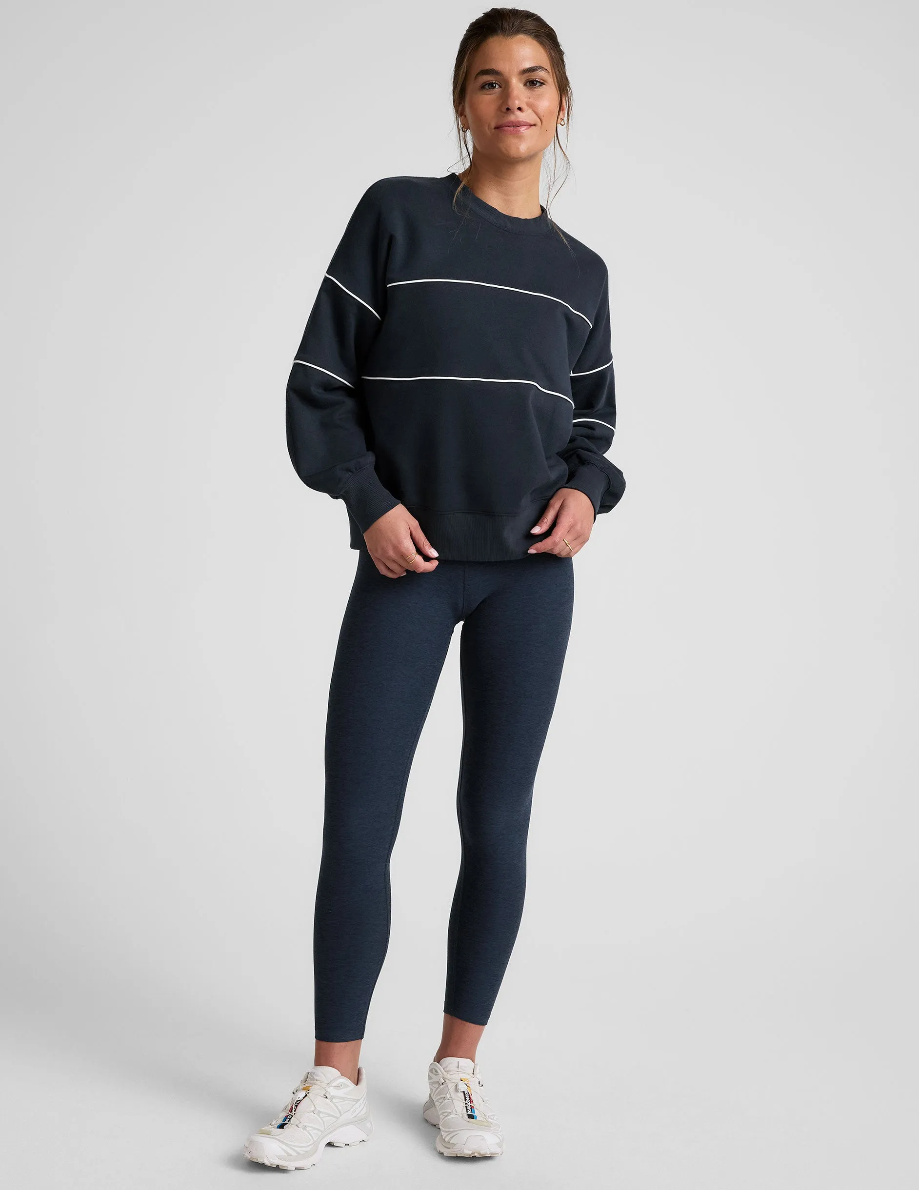 LuxeFleece Piper Oversized Sweatshirt Breathable Design adults