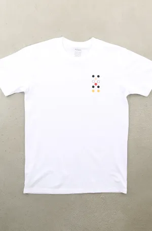 Boat Neck Dot Matrix LP (Men's White A1 Tee)