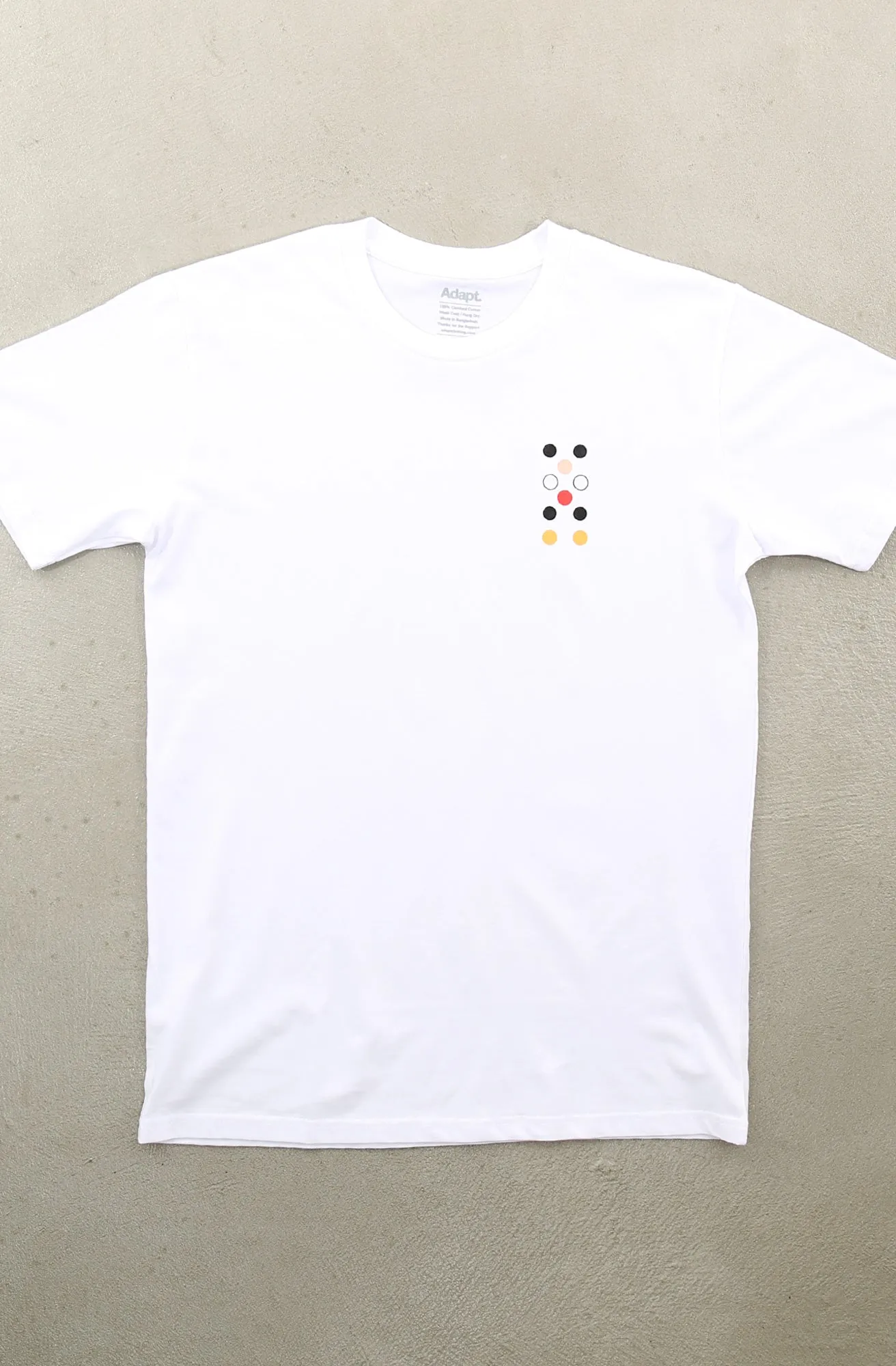 Microfiber texture Slim fit clothing Dot Matrix LP (Men's White A1 Tee)