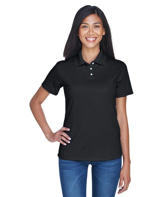 8445L - UltraClub Ladies Cool & Dry Stain-Release Performance Polo Shirt Flexible Ribbed Collar Outdoor Adventure