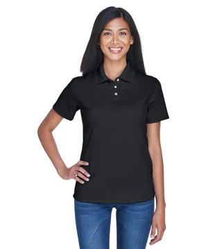 8445L - UltraClub Ladies Cool & Dry Stain-Release Performance Polo Shirt Flexible Ribbed Collar Outdoor Adventure