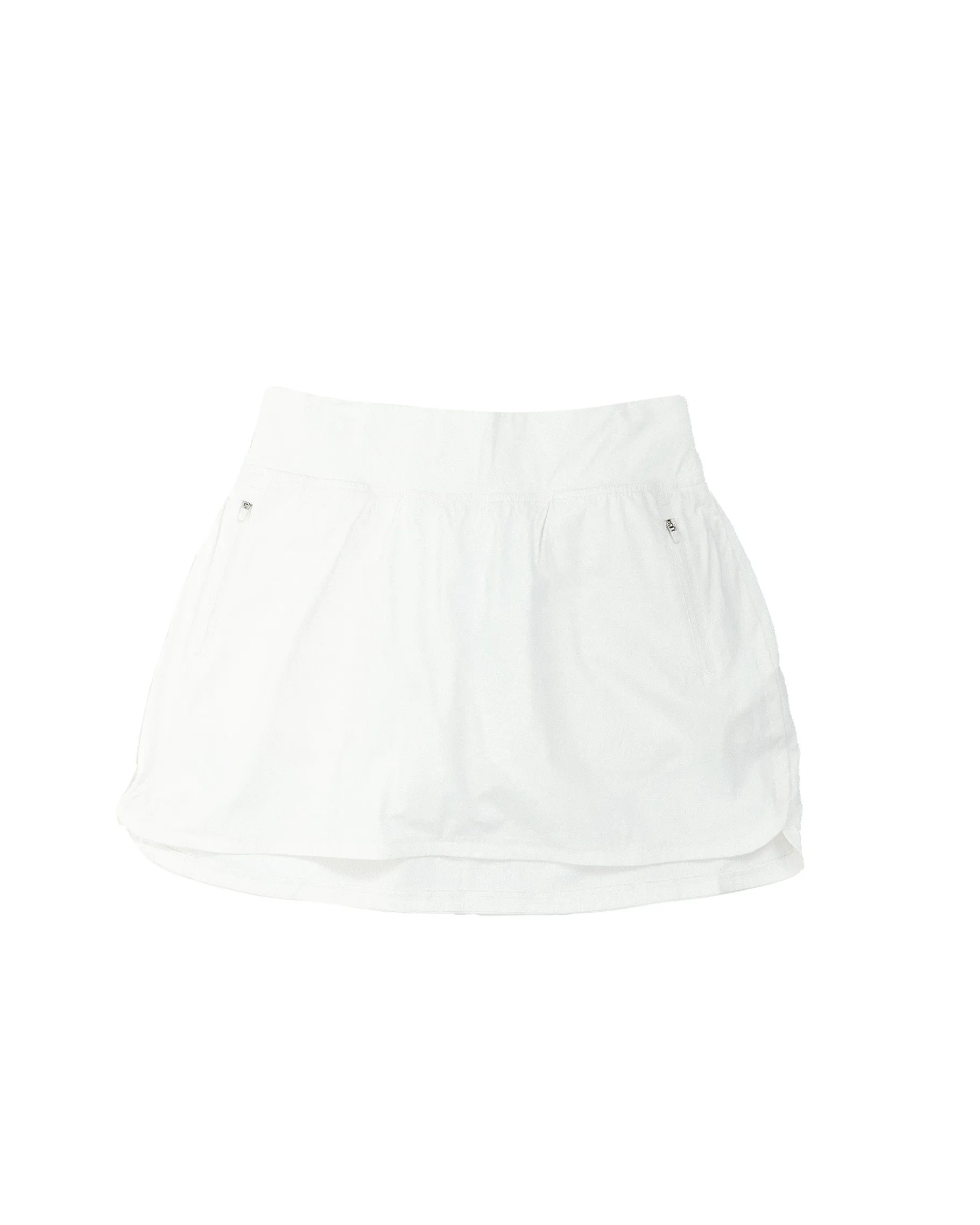 Thermal Regulating Women's White Curved Hem Skirt