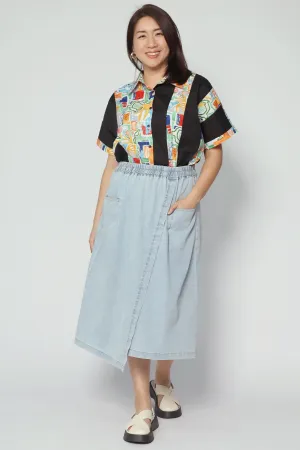 Karla Skirt in Light Blue Denim Gentle Vibe