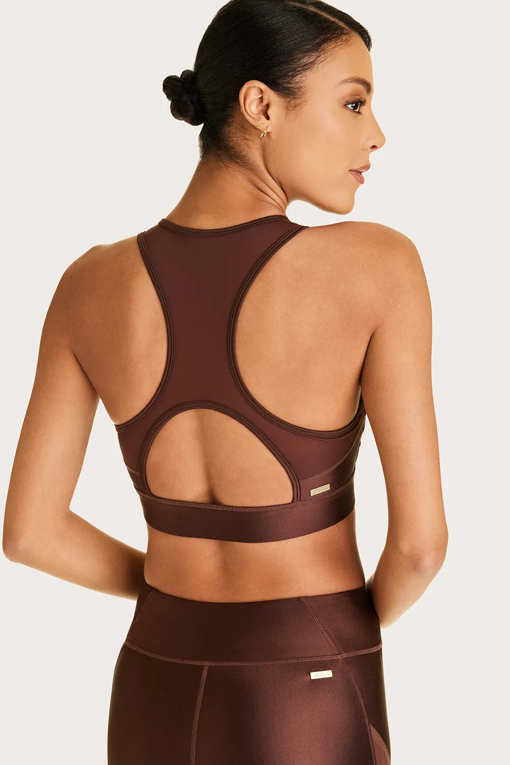 Striped activewear Pilates practitioners Surf Bra