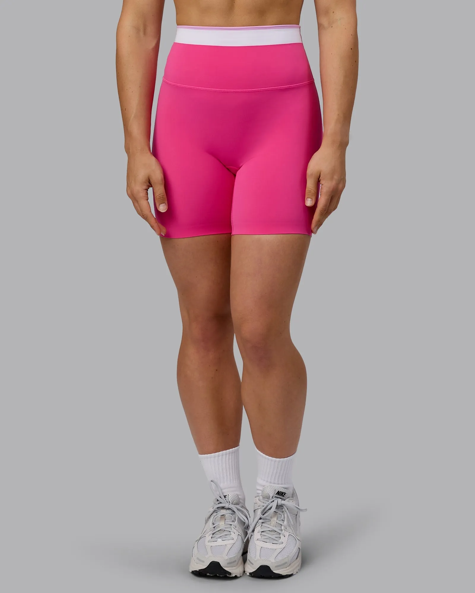 Non Slip Inner Grip Excel Ultra High-Rise 6" Short - Ultra Pink