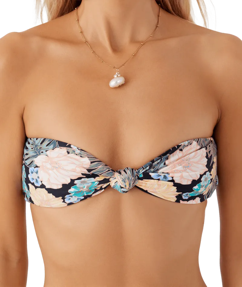 O'Neill Macaw Tropical Placencia Top-Black Anti Chafe Panels