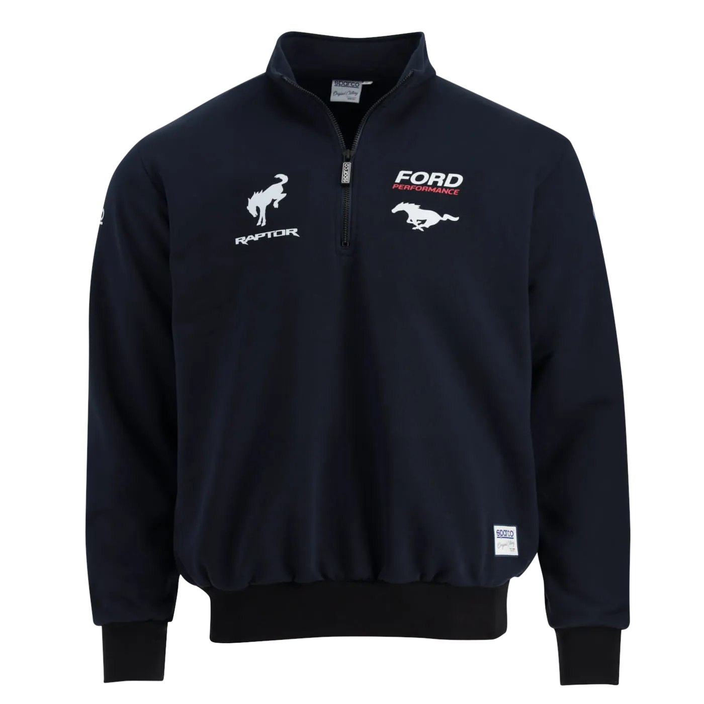 Ford Performance Sparco Navy Blue Mens Half Zip Sweatshirt quick-drying Relaxed Fit Hoodie