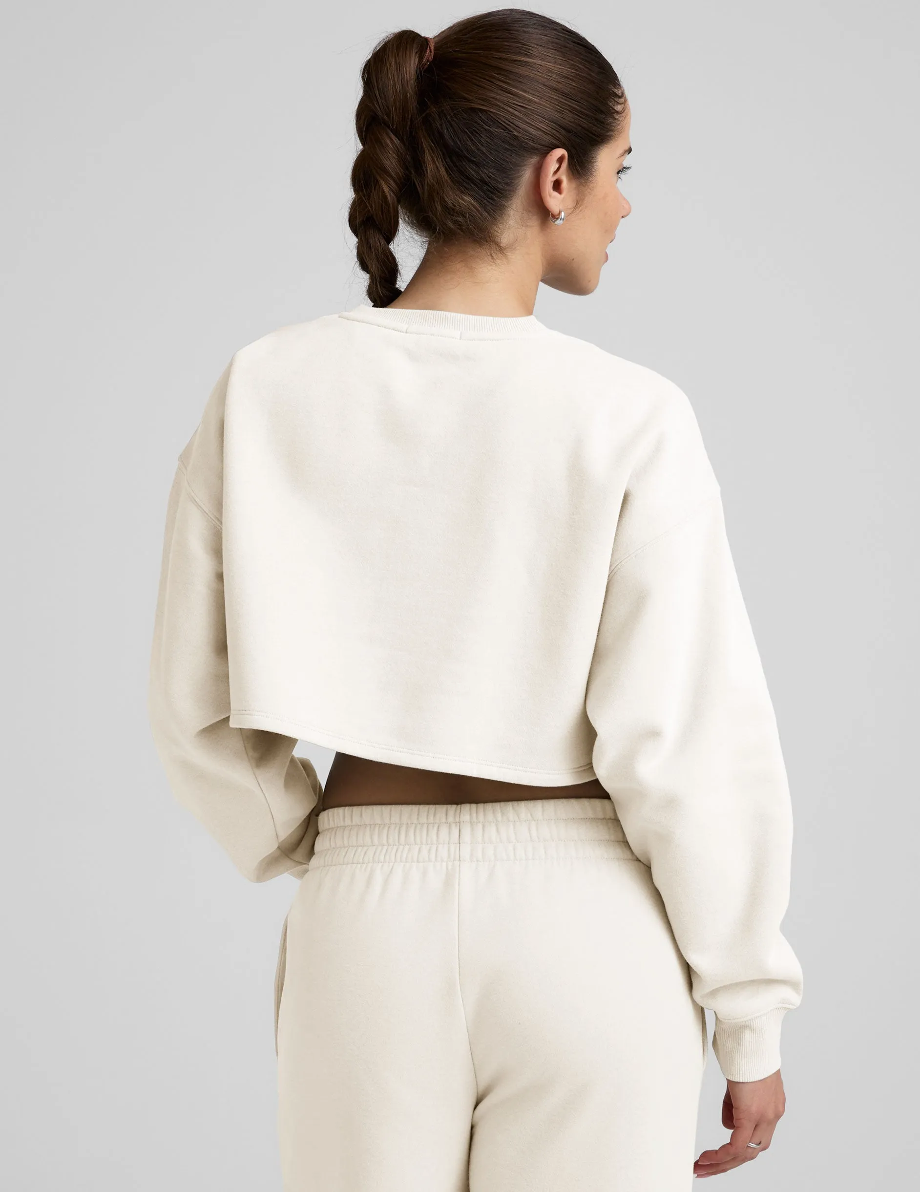 LuxeFleece Boxy Pullover patch accents
