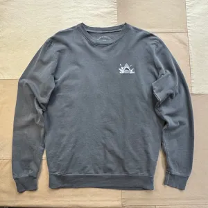 Embroidered Jaws Crewneck Sweatshirt, Charcoal watch accents