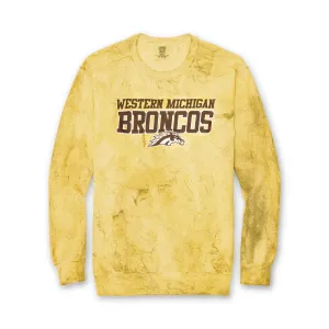 Western Michigan Broncos Comfort Color Colorblast Crew Simple Hoodie