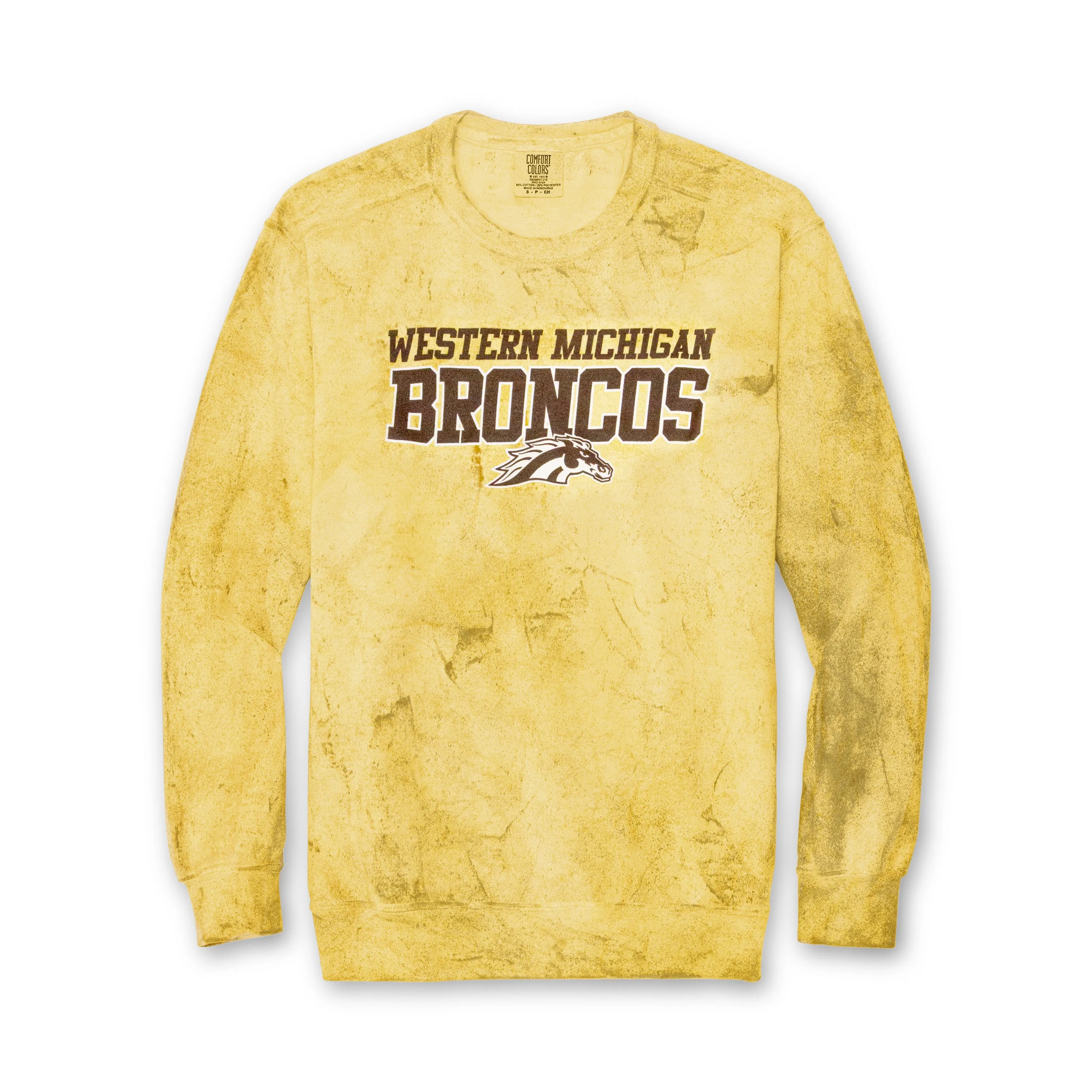 Trendy Look Western Michigan Broncos Comfort Color Colorblast Crew