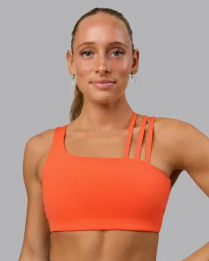 Galvanise Sports Bra - Ultra Orange Smooth Edges