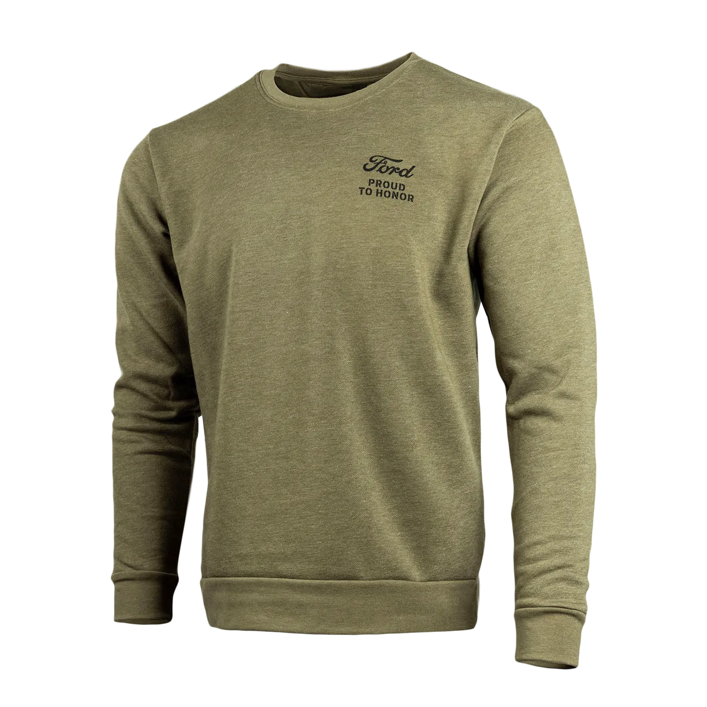 Ford Proud To Honor Mens Fleece Crewneck Sweatshirt Trendy Essentials Flannel