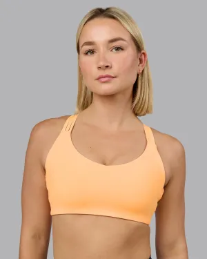 Push The Limit Sports Bra - Peach Fuzz Coverstitch seams Comfortable Fabric