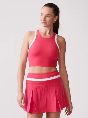 Regular Fit Nylon workout gear Rib Trim Racer Bra