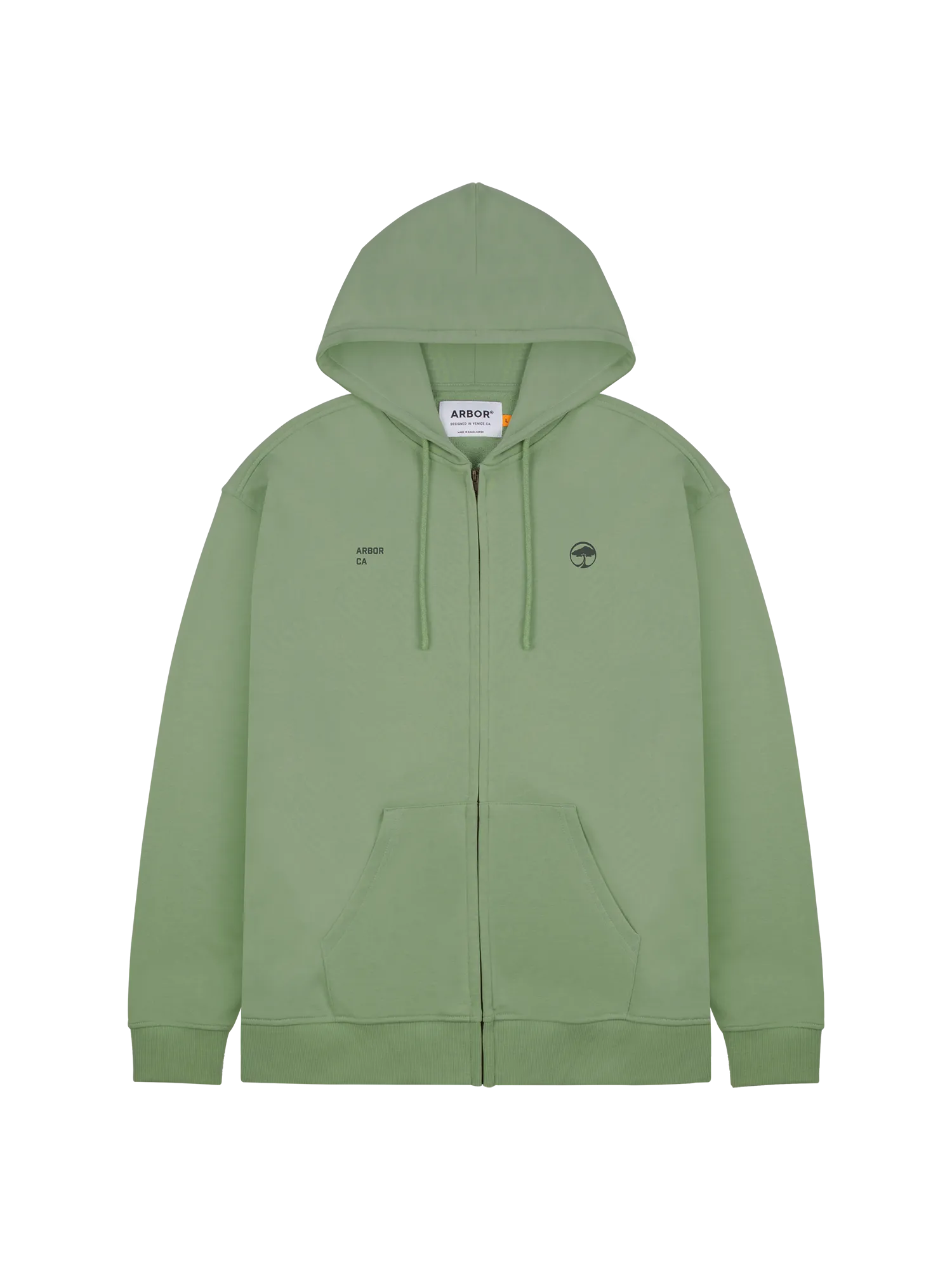 Urban Essential Casual Style Surplus Zip Hood - Surplus Green