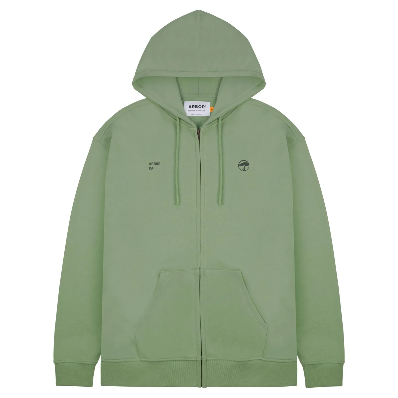 Street Layering Casual Elegance Surplus Zip Hood - Surplus Green