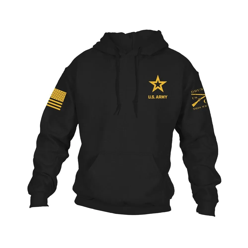 Army A-Team Hoodie - Black Gym Wear Sporty Fashion