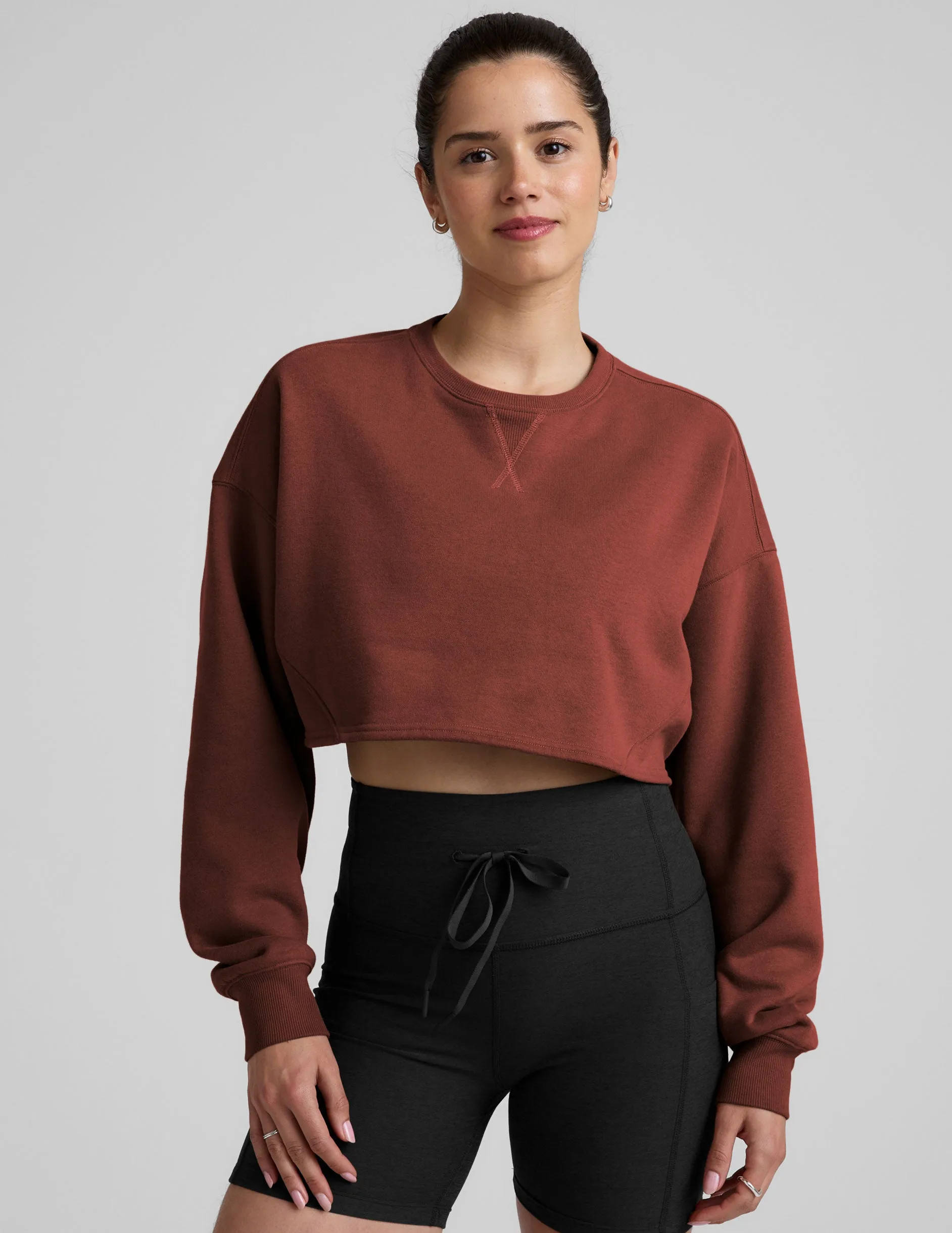 LuxeFleece Boxy Pullover Office Casual
