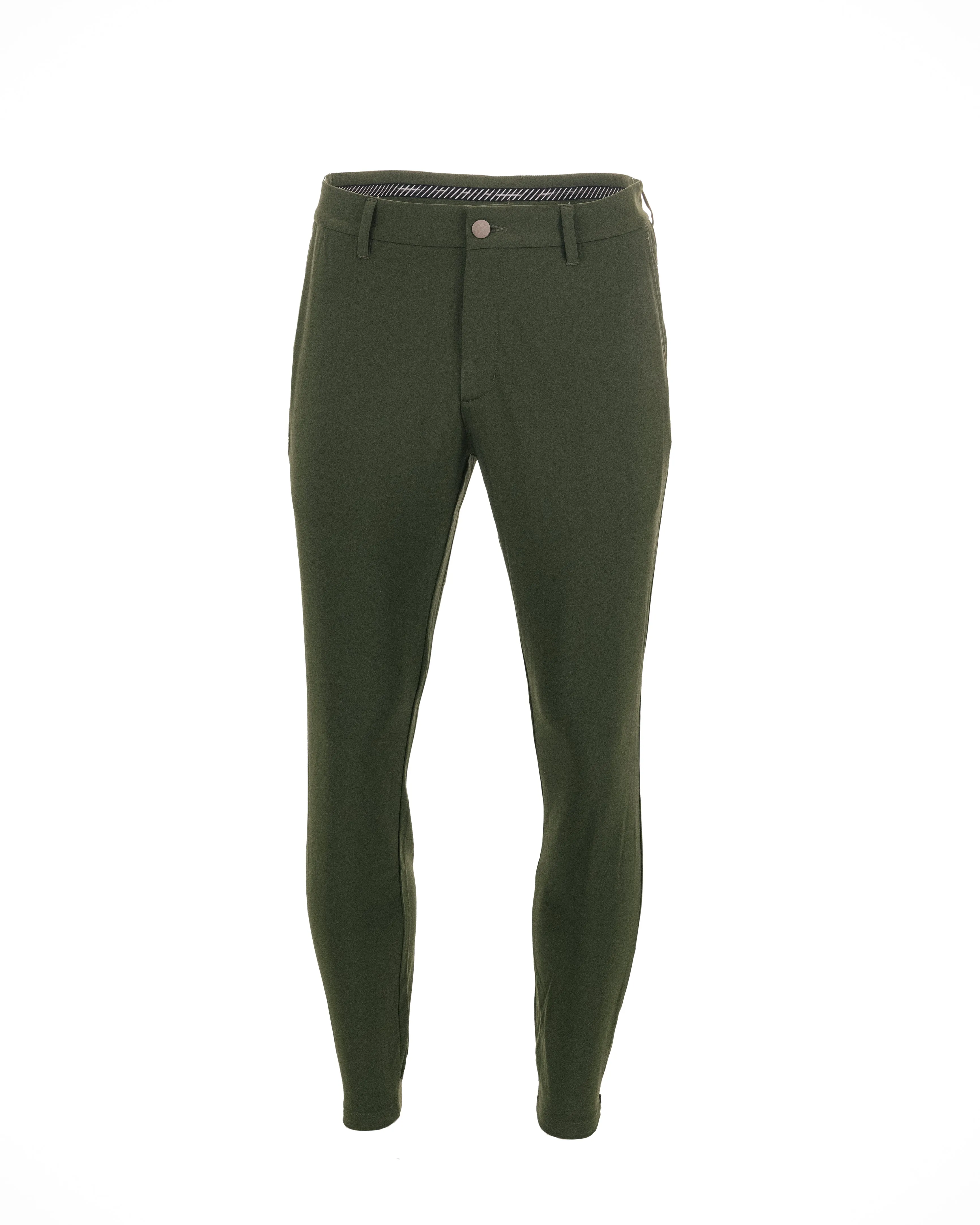 Running Pants Capri Temperature Regulating Lining Men's Olive Golf Jogger