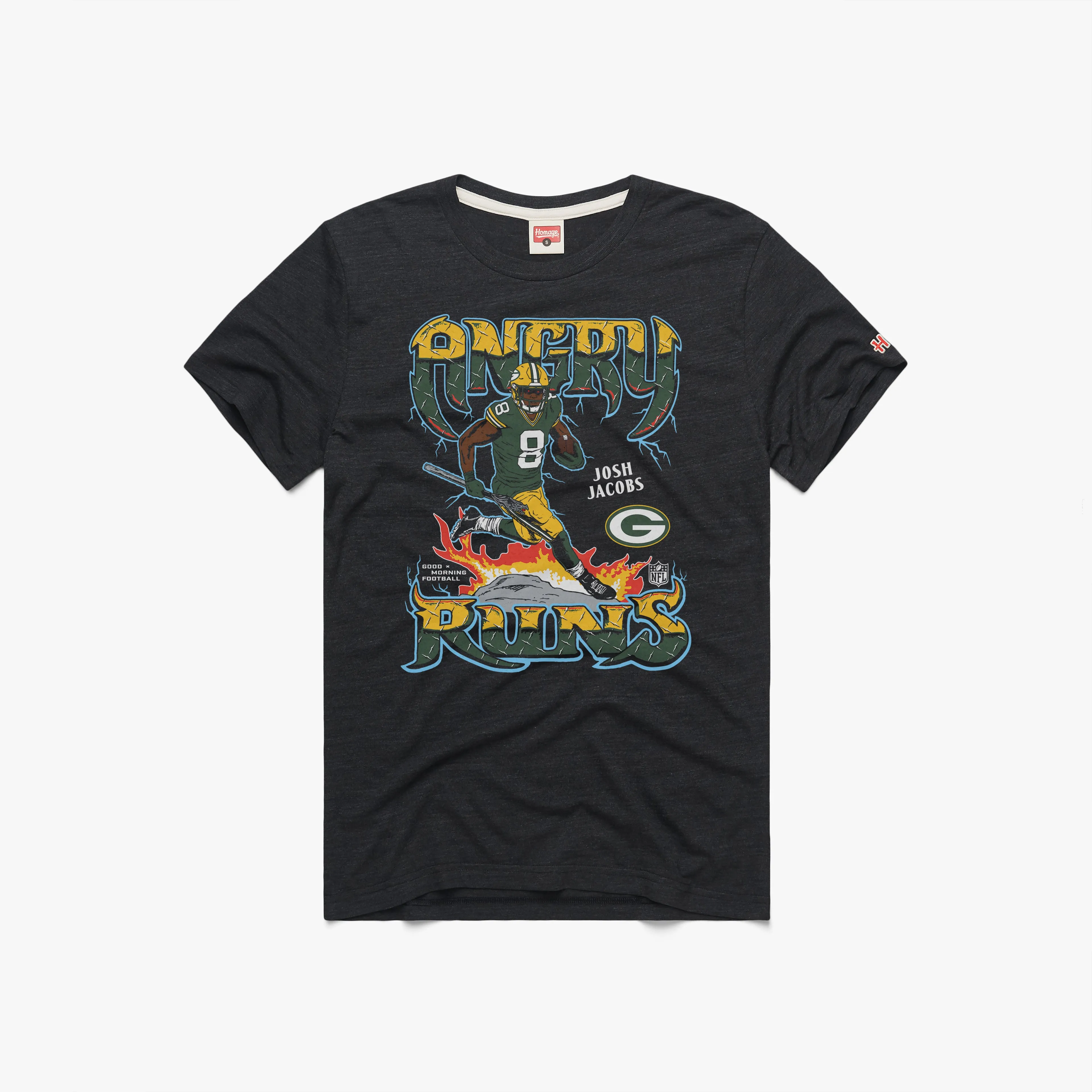 Angry Runs 2024 Packers Josh Jacobs Hydrophobic coating Minimalist fashion