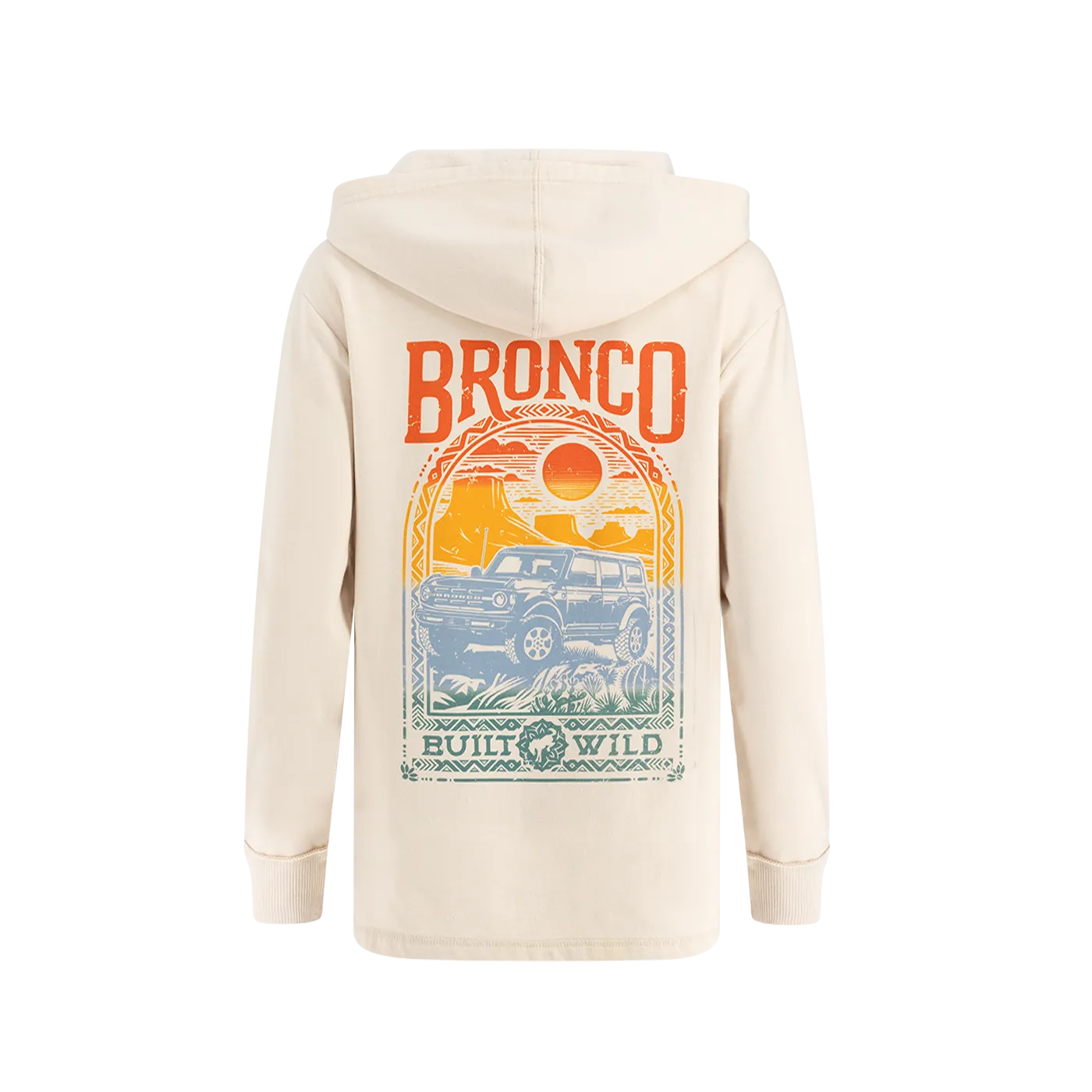 Timeless Layer Easy Layering Ford Bronco Womens Ombre Built Wild Graphic Vintage Wash Hoodie