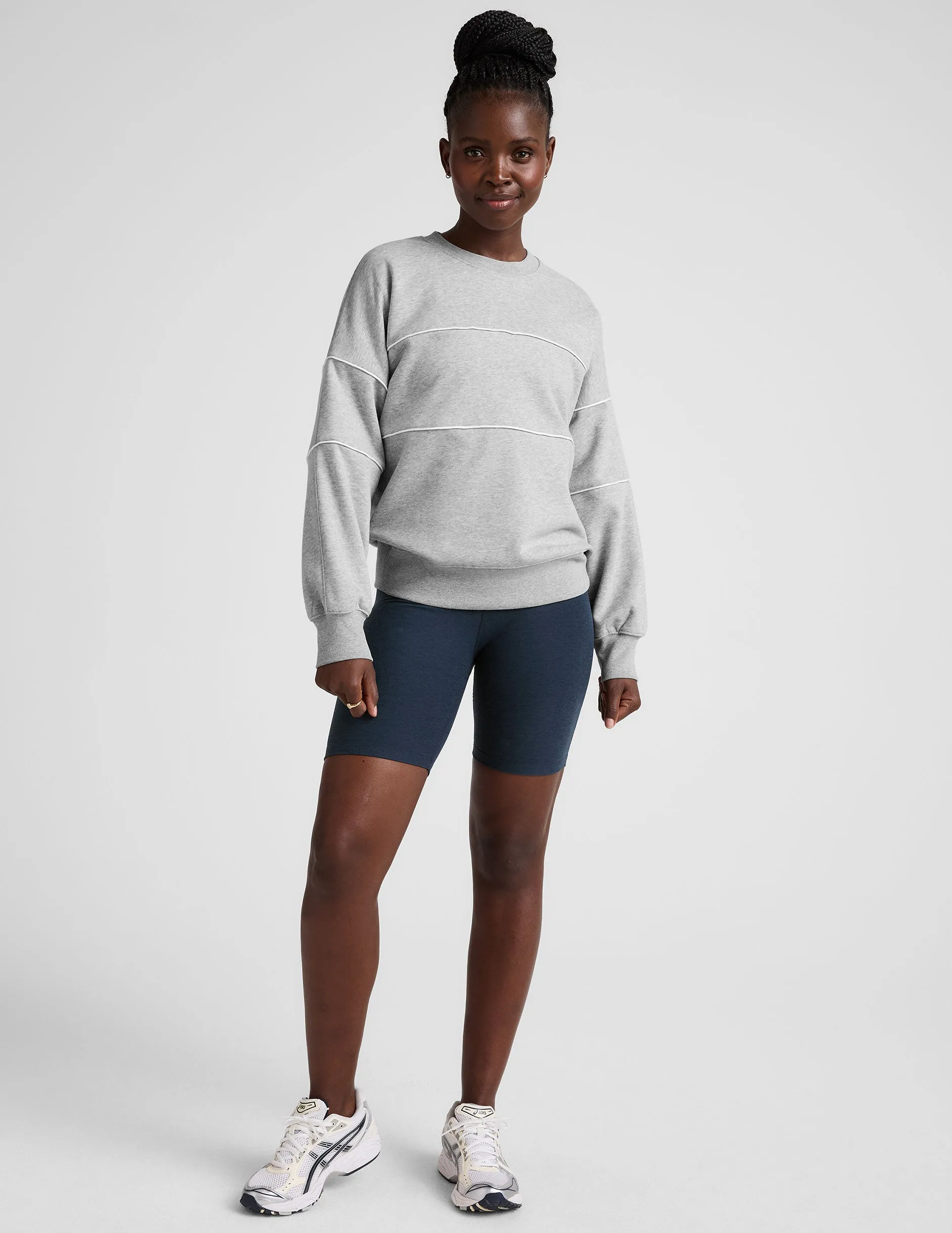 product couple connection snap buttoned LuxeFleece Piper Oversized Sweatshirt