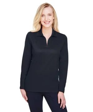 Comfy Fit DG20LW - Devon & Jones CrownLux Performance? Ladies Plaited Long Sleeve Polo Shirt