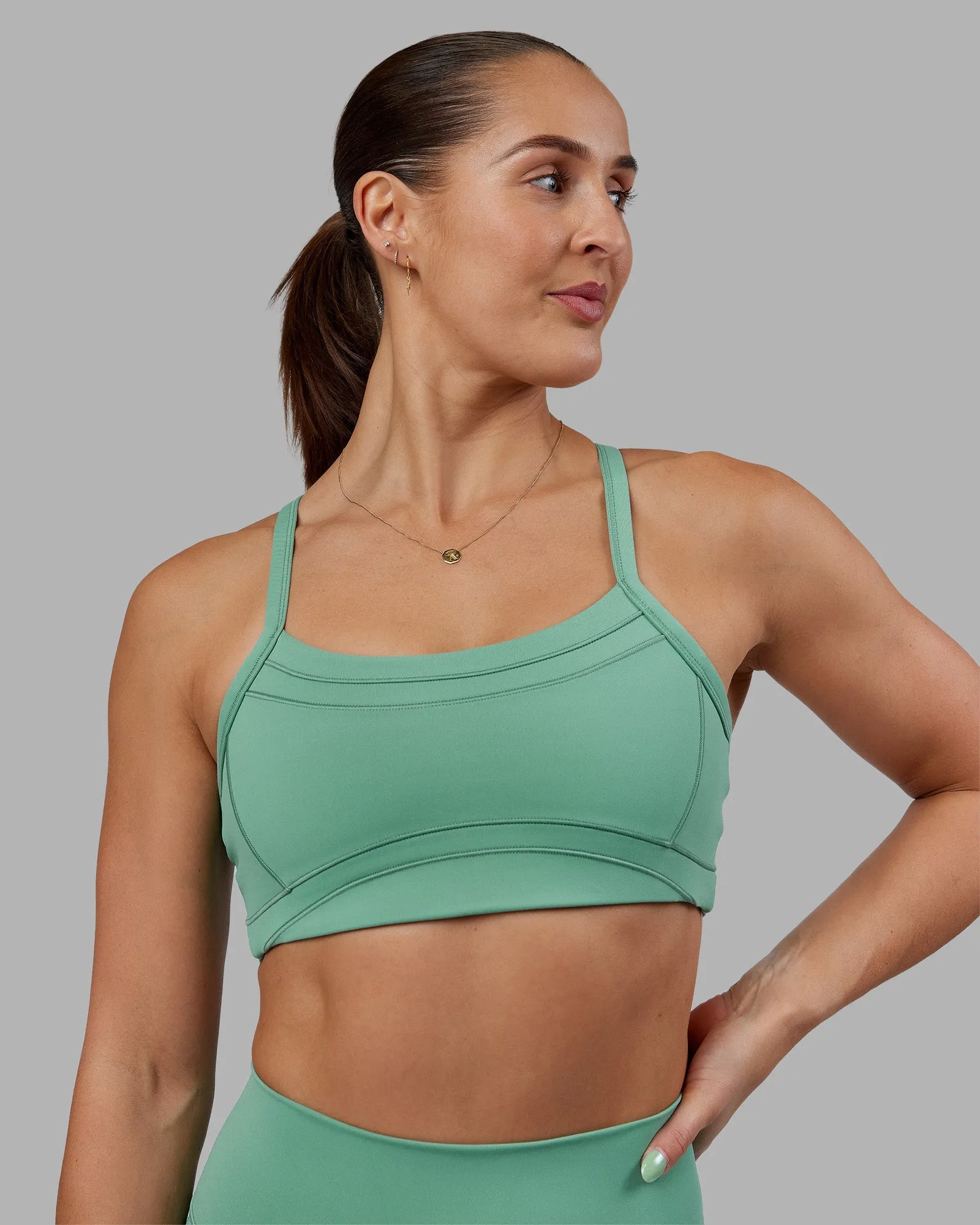 Abs Ignite Sports Bra - Matcha Green Supportive structure