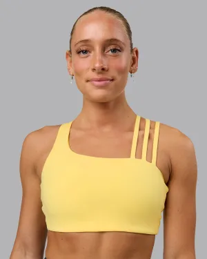 Galvanise Sports Bra - Lemon Half-sleeved Tasseled edges
