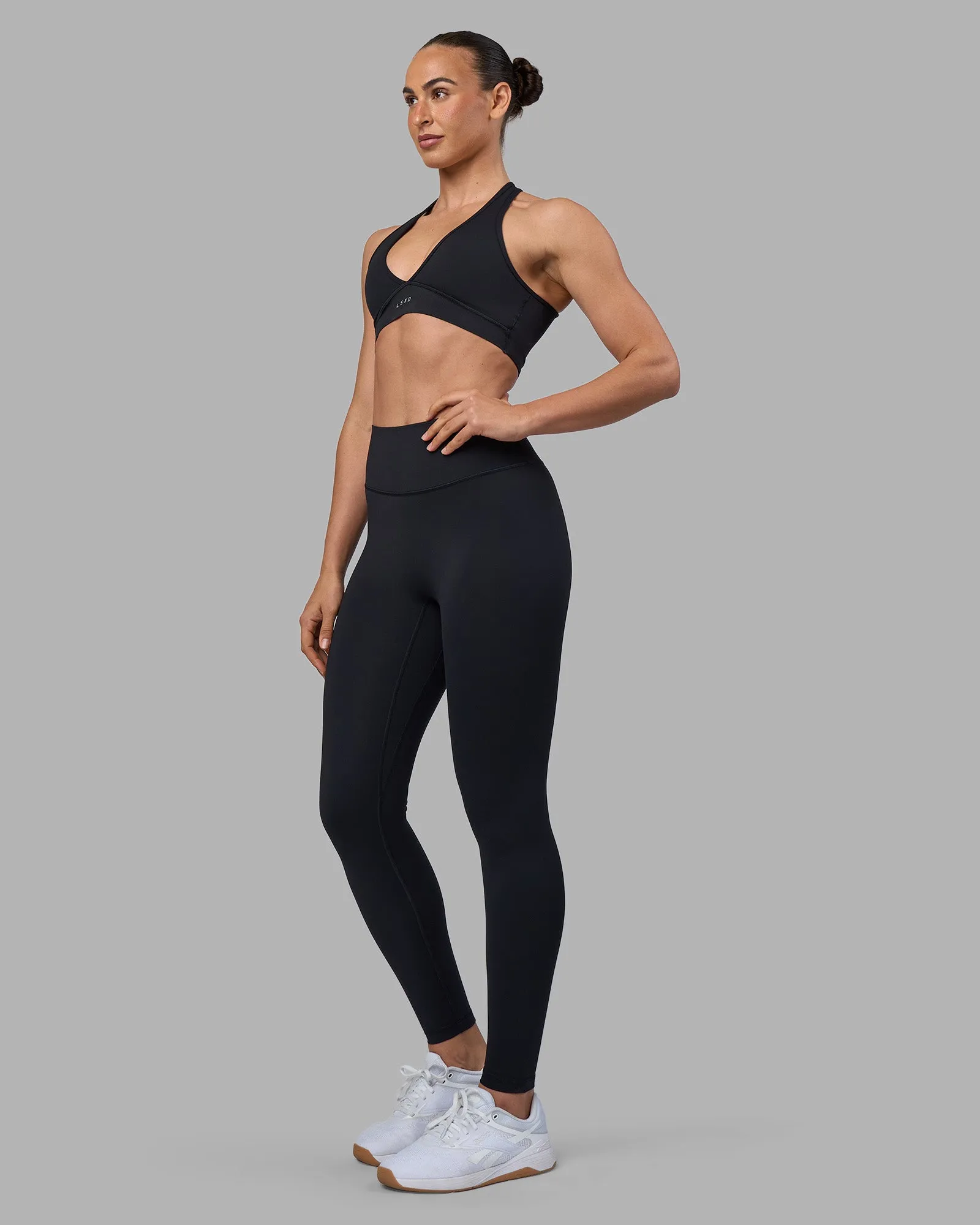 Comfortable Strap Customizable Stamina Sports Bra - Black