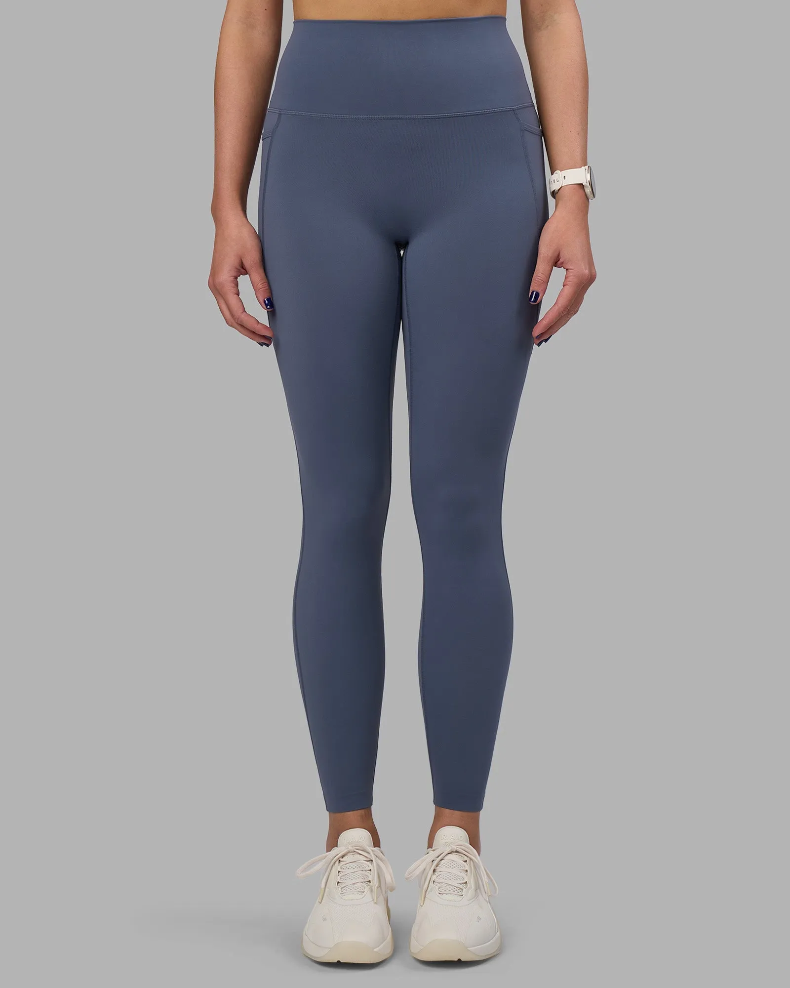 Elixir Ultra High-Rise Full Length Legging Pockets - Night Shadow Structured Waistband