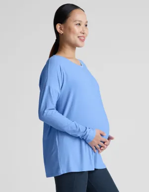 Smooth Edges Versatile Fabric Featherweight Feels Like Home Long Sleeve Maternity Top
