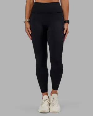 Fusion Ultra High-Rise 7/8 Legging Pockets - Black Fade Resistant Comfort Seeker Double Layer Minimalist Style