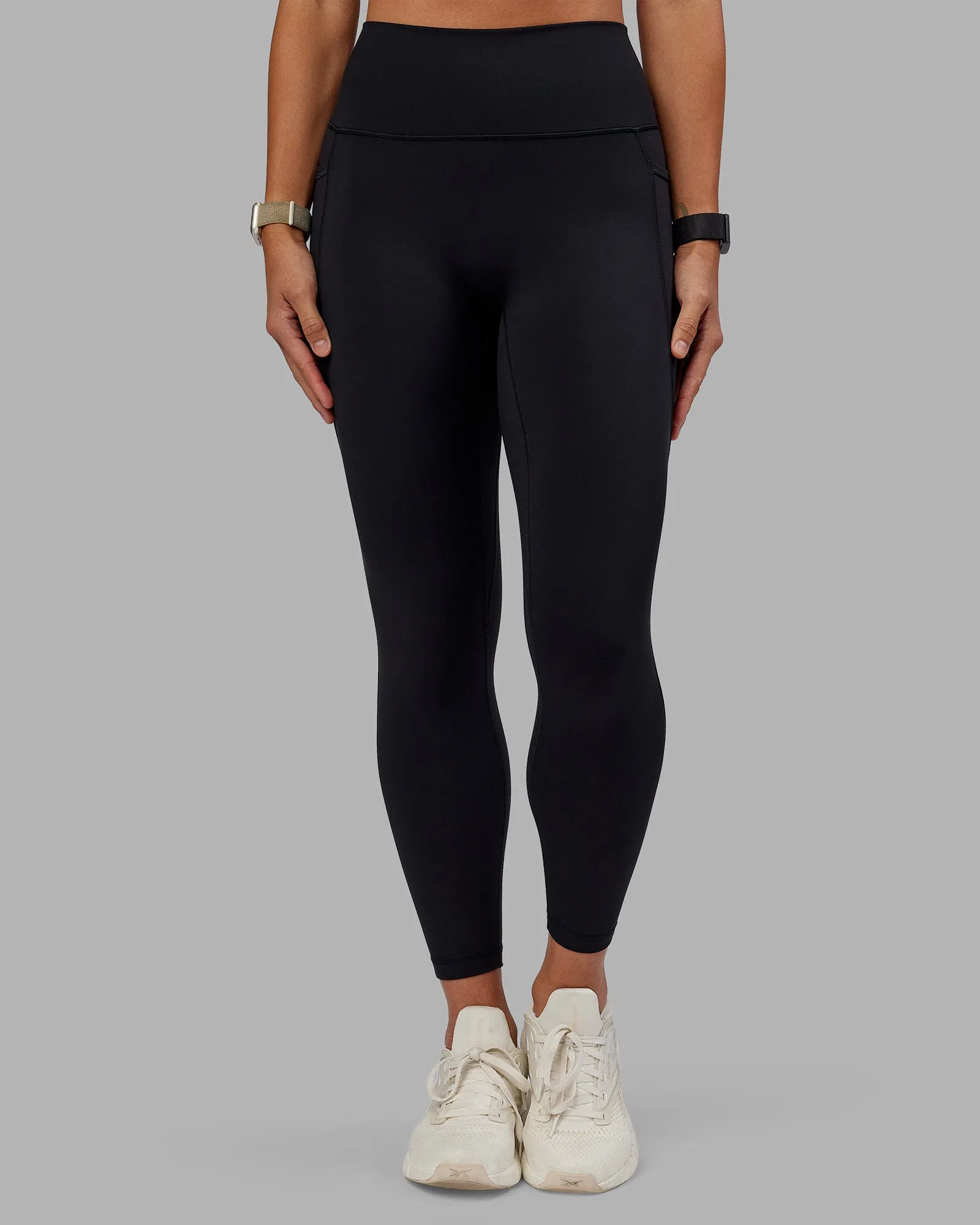 Fusion Ultra High-Rise 7/8 Legging Pockets - Black Yoga Inspired Travel Enthusiast Outdoor Running
