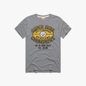 Steelers 6 Time Super Bowl Champions Feminine Touch Reinforced Shoulder