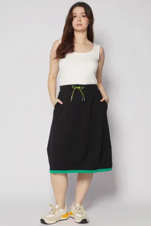Style Essential Twist Knot Details Piper Trimming Skirt in Black